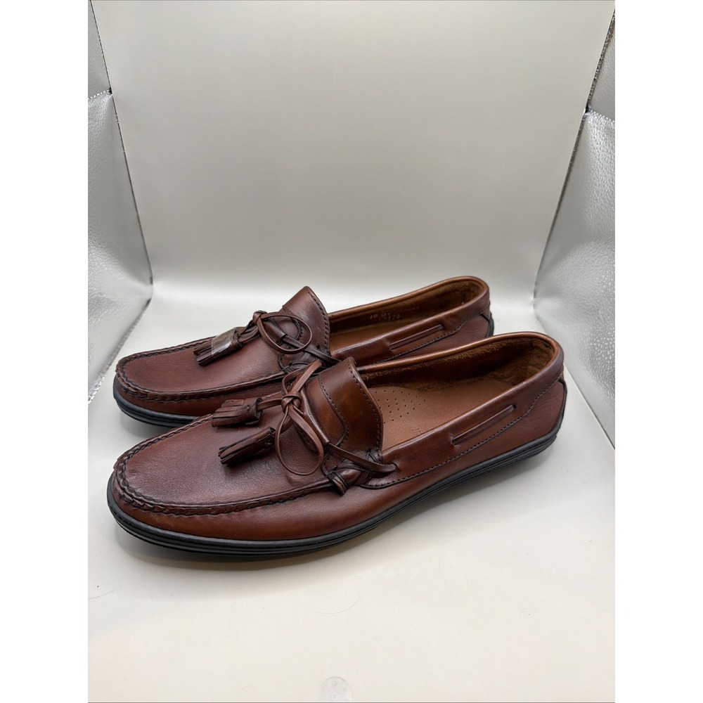 New Allen Edmonds Cassell‎ Men's Tassel Driving Loafers 10 D Chili Leather
